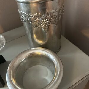 Pewter Wine Chiller with collar.